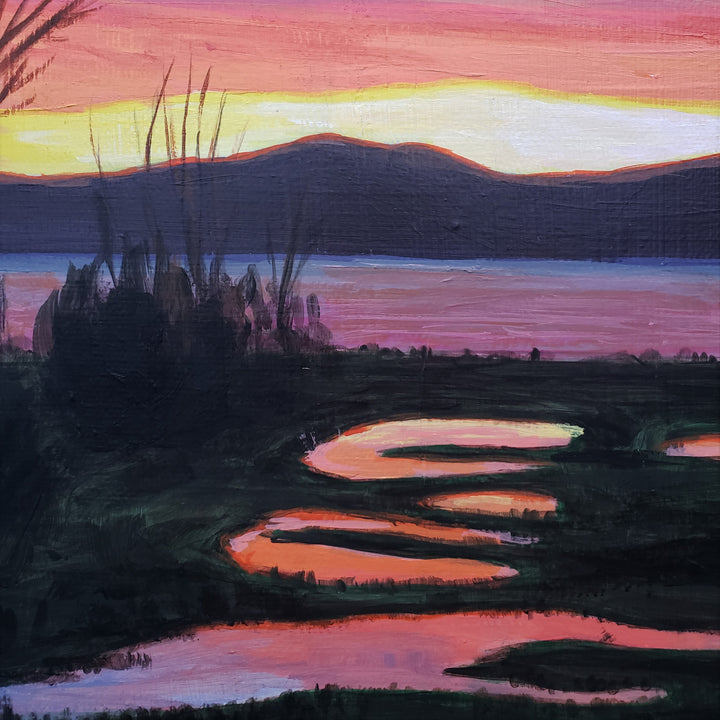 January 2nd Sunrise - 16"x16" painting