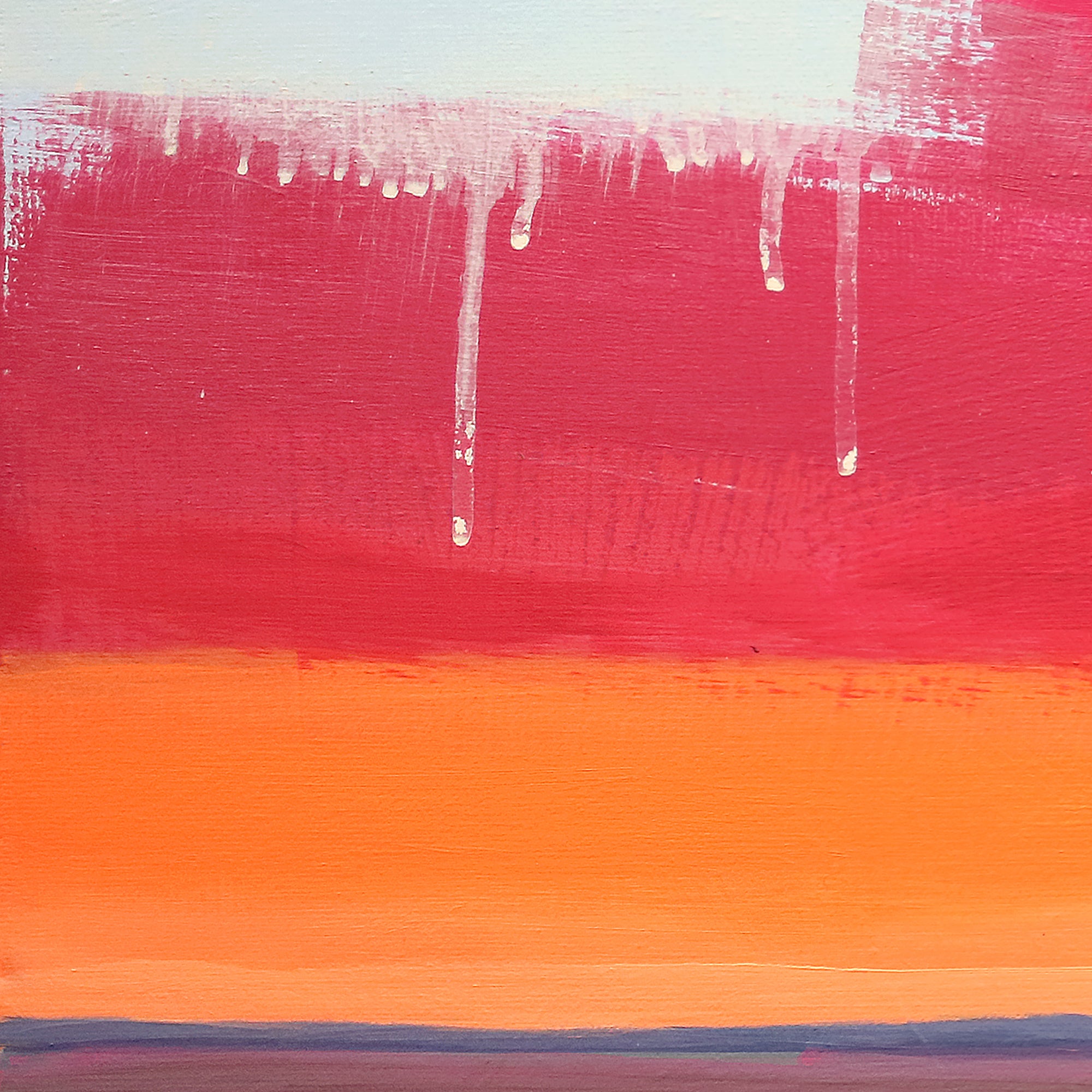 Late Winter Sunset – 36”x36” acrylic painting – Catherine Freshley Art