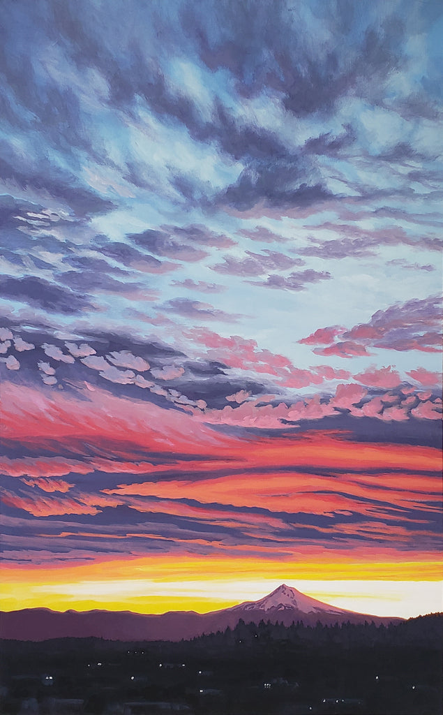 絵画 sunrise CatherineFreshley_MtHoodSunris