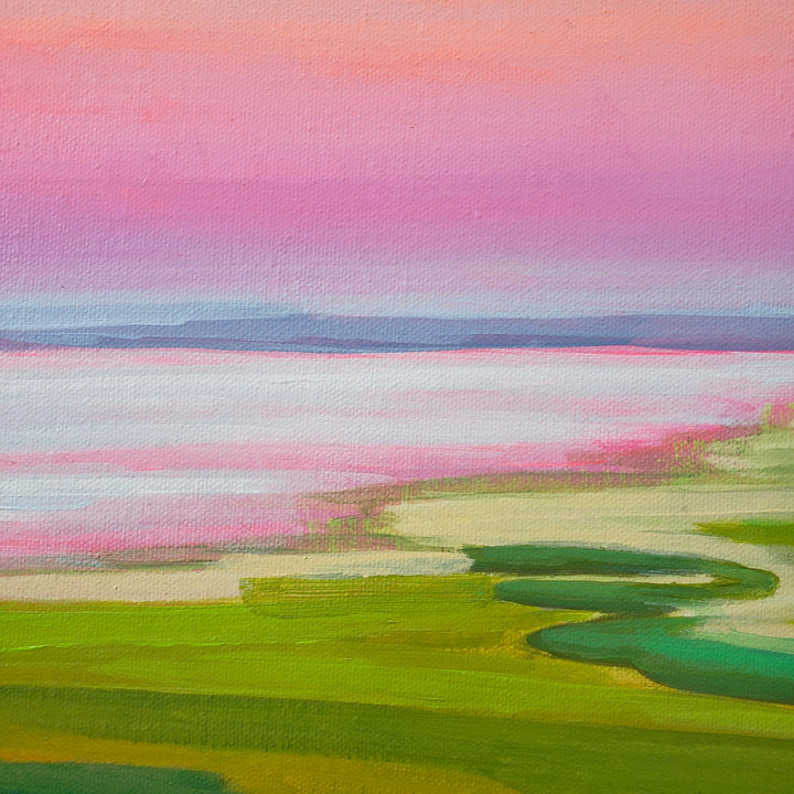 Neon Sky Over the Bay - 36"x48" landscape painting