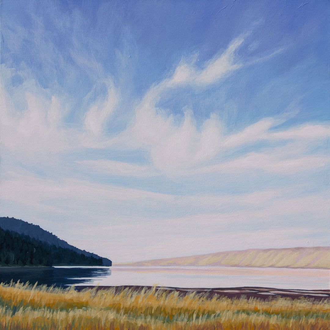 October on Wallowa Lake - 24”x24” acrylic painting