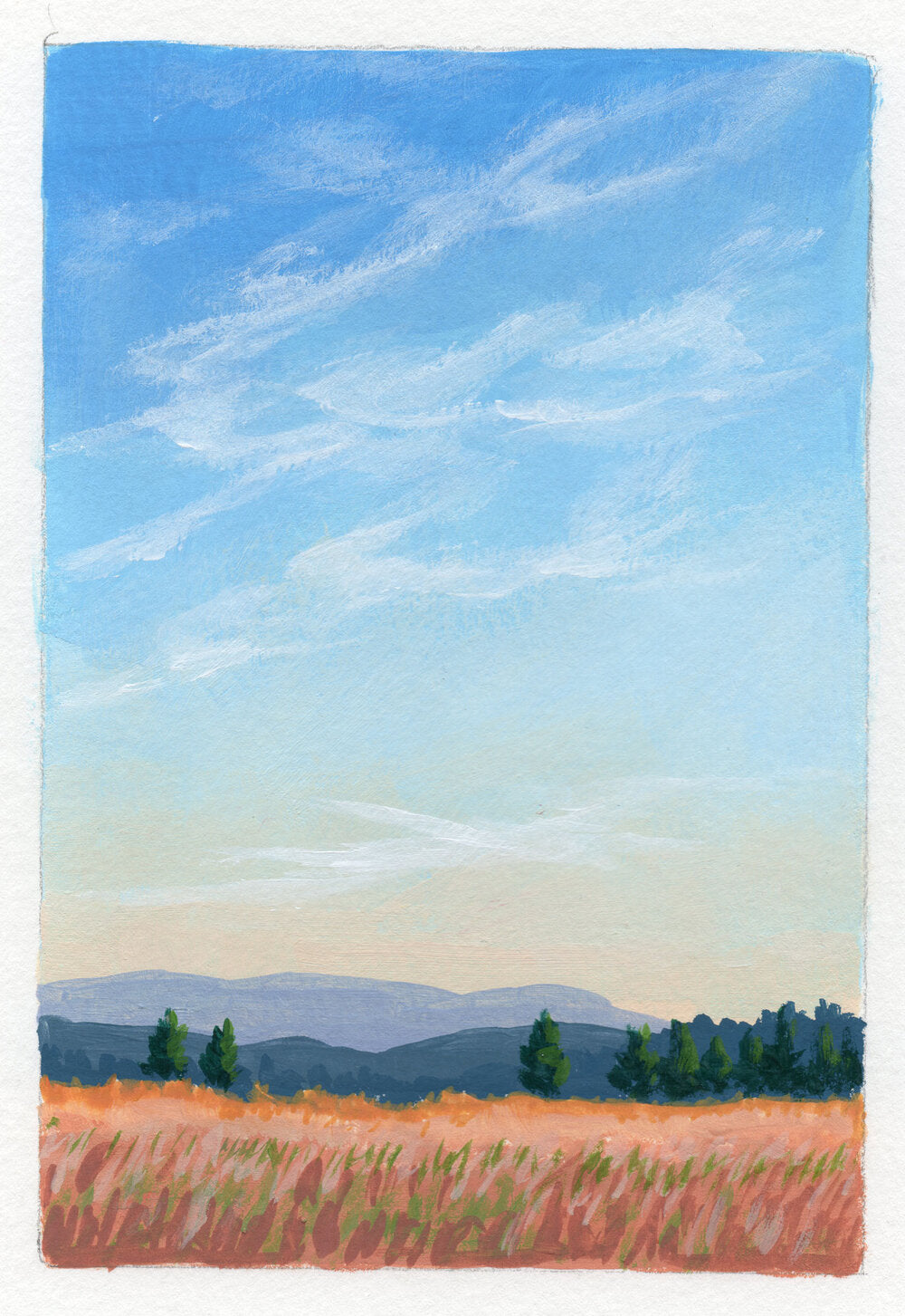Powell Butte in October - mini painting