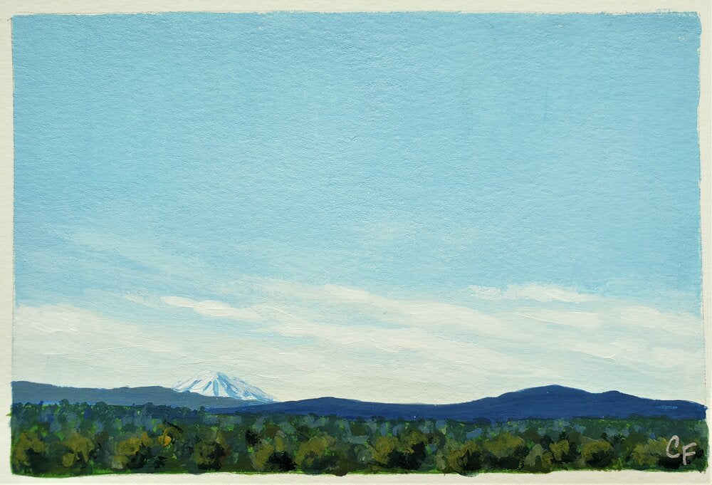 St. Helens in the Evening - 4"x6"