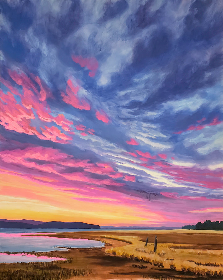Sunrise Over the Bay – 48”x60” acrylic painting