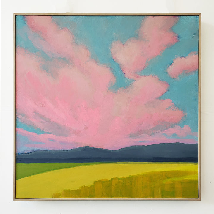 Sunset Over Mustard - 24"x24" landscape painting