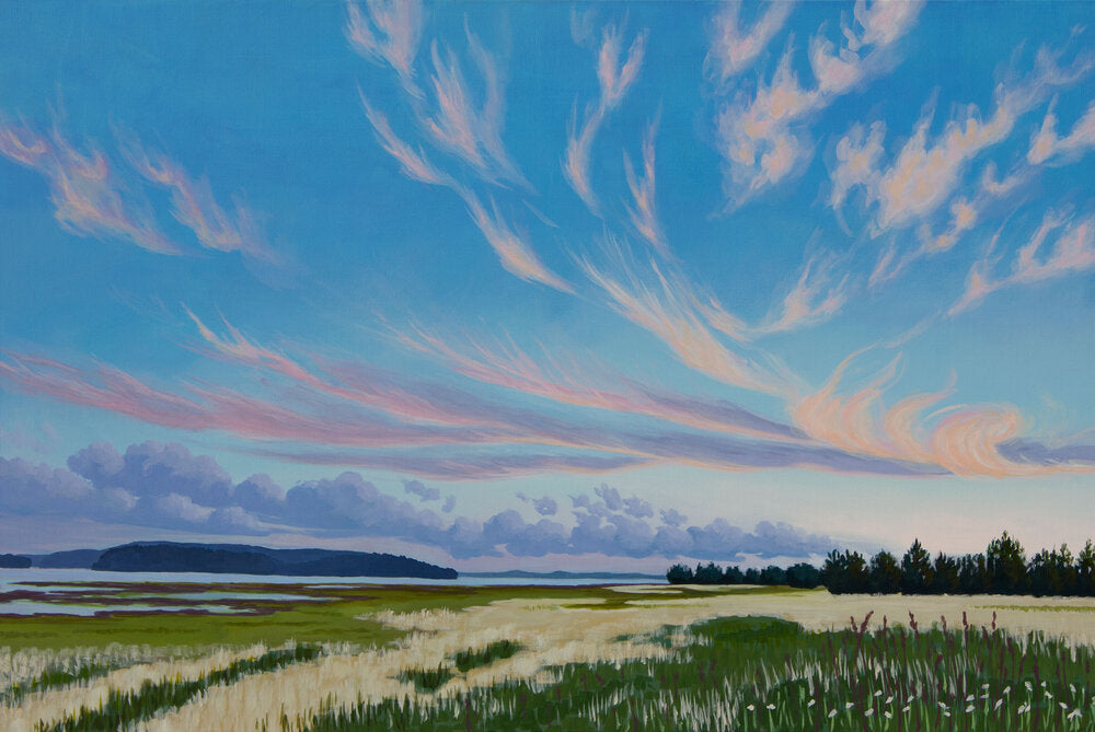 Sunset Over Willapa Bay - 60"x40"