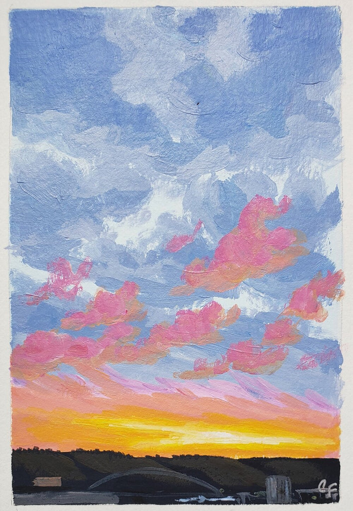 at dusk パステル画 夢に向かって パステルアート 原画 | ヒーリングアート販売 HYM