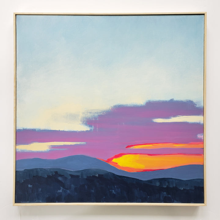 Sunset Over the West Hills 6 - 24"x24" landscape painting