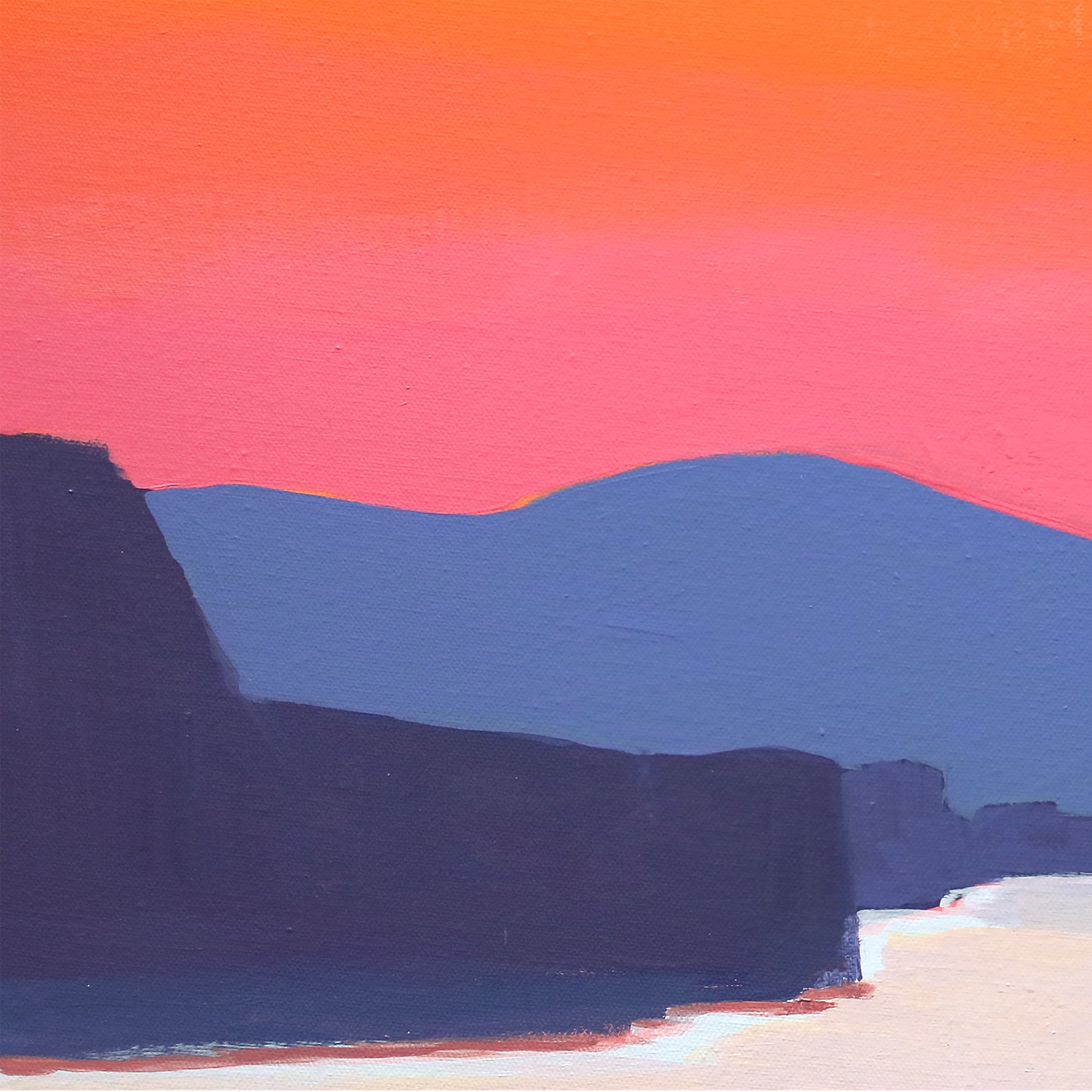 The Gorge at Sunset – 36”x36” acrylic painting – Catherine