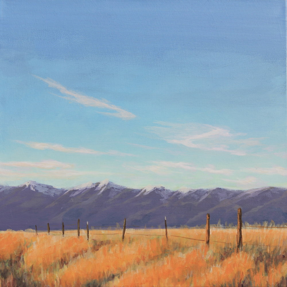 Wallowas Sunrise #4 - 14"x14"