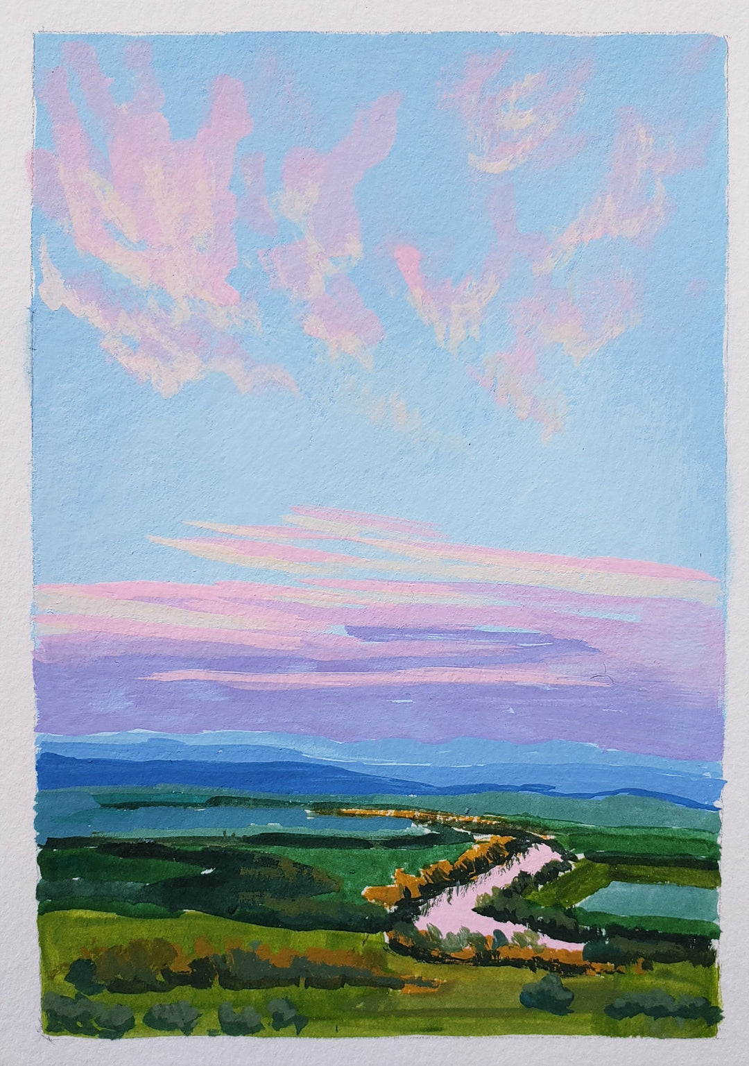 Willamette Valley by Air - mini painting